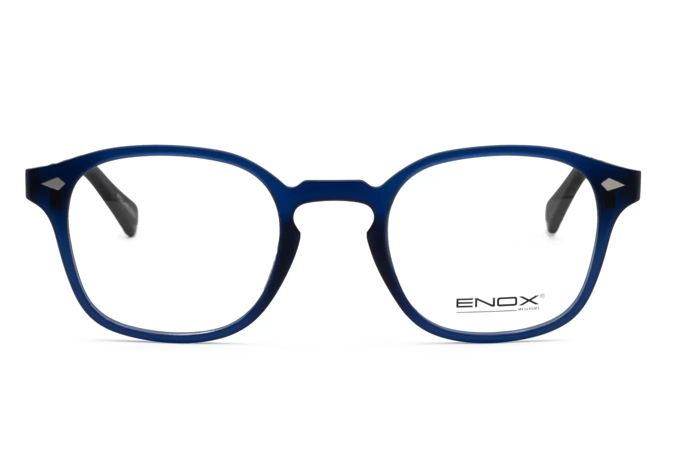 Occhiali da vista con clip sole blu opaco ENOX 47UE + 2 CLIP POLARIZED